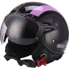 Herren Motorradhelme Sparco SCHWARZ/VIOLETT Helm 501, GRÖSSE Herren