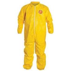 EN ISO 20471 Overalls DuPont QC125SYL2X001200 Collared Chemical Resistant Coveralls, Yellow, Zipper