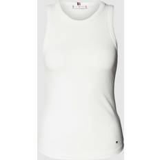Tommy Hilfiger XXL Toppe Tommy Hilfiger Slim 5X2 Rib Tanktop - Offwhite