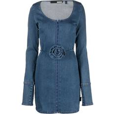 ROTATE Birger Christensen Blåa Klänningar ROTATE Birger Christensen Stretchy Scoop Neck Dress Dam Korta Klänningar