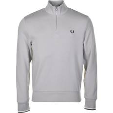 Fred Perry Man Kleding Fred Perry Half Zip Sweatshirt - Licht Grijs