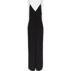 Silk Jumpsuits & Overalls Valentino Weiter Jumpsuit aus Seide Schwarz