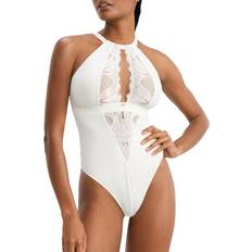 Vita Bodys Curvy Kate Indulgence Stretch Lace Bodysuit Ivory