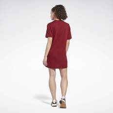 Mujer - Rojo Vestidos Reebok Identity Manga Corta Granate Mujer - Red