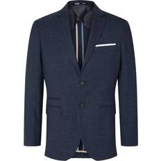 Hombre - Lino Blazers Selected Oasis Linen - Bleu