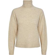 Beige - Roll Neck Jumpers Pieces Pcjuliana Turtleneck