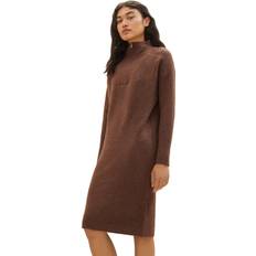 Tom Tailor Denim Kleid /mädchen Troyer-strickkleid für Damen Braun
