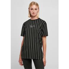 Dam - One Size T-shirts Karl Kani Kw-te021-001-02 Signature Essential Pinstripe T-shirt für Damen Schwarz