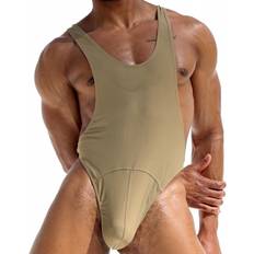 Microfiber Shapewear & Under Garments Rufskin Atlas Thong Bodysuit Khaki