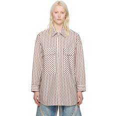 Amiri Shirts Amiri Off-White & Brown Double-Pocket Shirt Alabaster XS-S