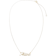Name necklace gold Adina Eden Script Name Necklace - Gold/Diamonds