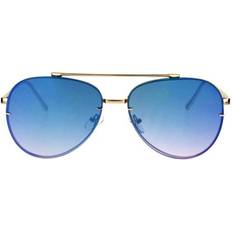 Sunglasses SA106 Gradient Lens Rimless Luxury Designer Fashion Aviator Gold Blue