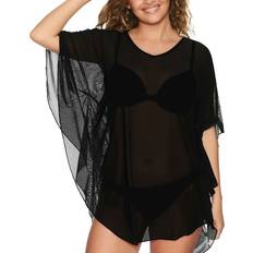 Wiki Ytterklær Wiki Rhodos Beach Poncho Svart nylon Dame