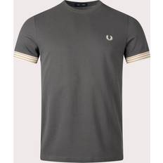 Fred Perry Men's Stripe LS Polo Shirt Green