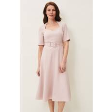 Phase Eight Abigail Belted Midi Dress, Antique Rose