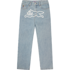 Running - White Trousers RUNNING DOG DOUBLE SCOOP DENIM PANT HEAVY WASH BLUE