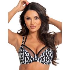 Pour Moi Glamazon Underwired Double Strap Top Black/White, Black/White, 32Dd, Women