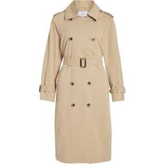 Dame - Stof Frakker Vila Lang Trenchcoat