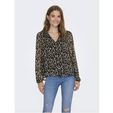 Tessuto Bluse Only Onlluna Top - Camoscio/Beige Scuro/Nero