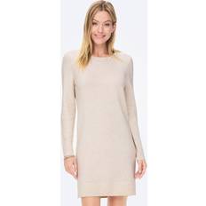 Natural - Women Dresses Only Long Sleeved Knitted Dress