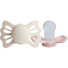 Frigg Lucky S2 Symmetric Pacifier Cream/Blush 2-pack