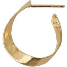 Stine a twisted hammered ørering Stine A Twisted Hammered Creol Earring Left - Gold