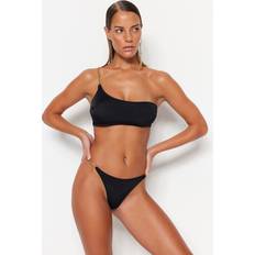 Fabric - Women Bikinis Trendyol Collection Damen Bikinihose mit normaler Taille Bademode, Schwarz, DE