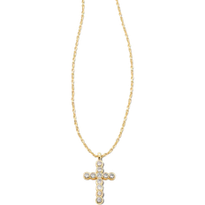 Jewelry Kendra Scott Cross Pendant Necklace - Gold/Transparent