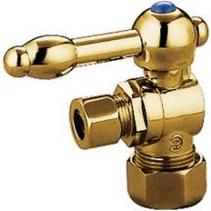 Plumbing Kingston Brass CC53302KL 5/8 OD Comp x 3/8 OD Comp Angle Stop Valve Polished