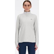 New Balance Dame Tøj New Balance Running Space Dye Quarter Zip - Grå