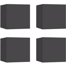 vidaXL 804489 Grey Armario de Pared 30.5x30cm 4pcs