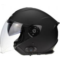 Viper XS, Matt Black Viper RSV10 BL 3.0 Motorcycle Bluetooth Jet Helmet Dual Visor Open Face Motorbike Crash Helmet Long Battery Intercom Range