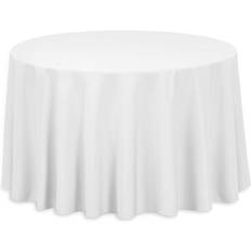 LTC 108-Inch Round Tablecloth White