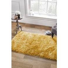 Sienna Shaggy Fluffy Glitter 5cm Pile Yellow