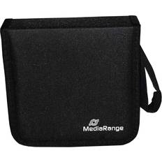 CD/DVD Storage Media Case 24pcs, Nylon - Black
