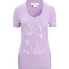 Icebreaker Tech Lite II Fresh Growth Bluse - Lavendel/Hvid
