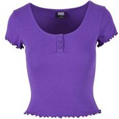 Lila T-shirts Urban Classics T-shirt Rib Babylock Tee för Dam syrénlila