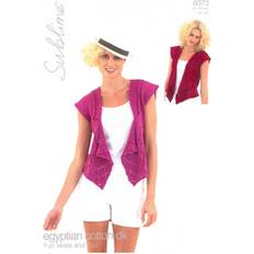 Women Needlework Patterns Sublime Egyptian Cotton Knitting Pattern 6073 Women 32 42 Inches Waistcoats