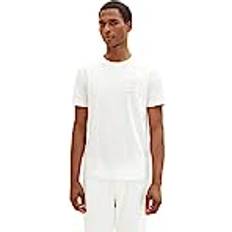 Tom Tailor Herren 1036371 T-Shirt mit Brusttasche, 10332-Off White