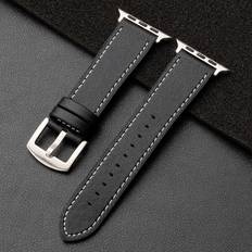 Shein 1pc Silicone Adhesive Waterproof Breathable PU Leather Watch Strap, Comfortable To Wear, Compatible With Apple Watch 38/40/41/42/44/45/49mm Series Ult