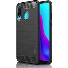 Huawei P30 Lite Mobile Phone Cases TechGear Stealth Case fits Huawei P30 Lite Flexible, Shockproof, Ultra Slim, Soft TPU Protective Shell Cover with Carbon Fibre Detailing