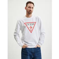 Guess Oberteile Guess Sweatshirt Audley M2YQ37 K6ZS1 Weiß Slim Fit