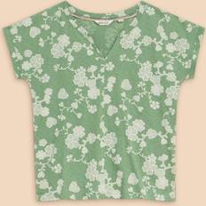 Fairtrade - Women T-shirts White Stuff Nelly Notch Neck Cotton Tee In Green