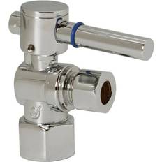 Plumbing Westbrass Westbrass 1/2 in. IPS x 3/8 in. O.D. Angle Stop with 1/4-Turn Lever Handle, Polished Nickel