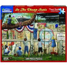 Jigsaw Puzzles White Mountain Puzzles White Mountain Puzzles in The Cheap Seats 500 Piece Baseball Puzzle 24” x 30”