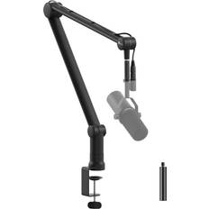 IXTECH Boom Arm Mic Stand with Extension Tube Upgraded Microphone Arm for Shure SM7B MV7 Blue Yeti Sturdy Stainless Steel Mic Arm Desk Stand Foldable Scissor Arm Microphone Mount for Podcast Gaming