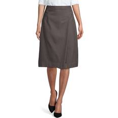 Lands' End Women Skirts Lands' End Uniform Aline Skirt Below The Knee Gray Plus