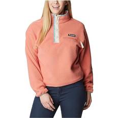 Columbia Women's Helvetia Cropped Half Snap Fleece Pullover- Pink