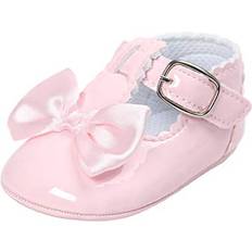 First Steps Meckior Infant Baby Girls Soft Sole Bowknot Princess Wedding Dress Mary Jane Flats Prewalker Newborn Light Baby Sneaker Shoes