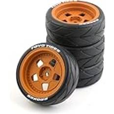 COOL RACING 4 st däckhjul däcknav adapter 12 mm RC reservdelar för HPI Ken Block 1/10 RC driftbil orange